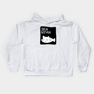 Sea Nyan | Hiyori's long tee Kids Hoodie